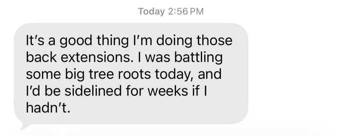 Client testimonial screenshot