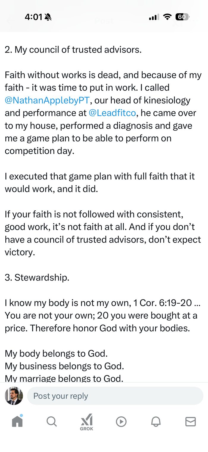 Client testimonial screenshot