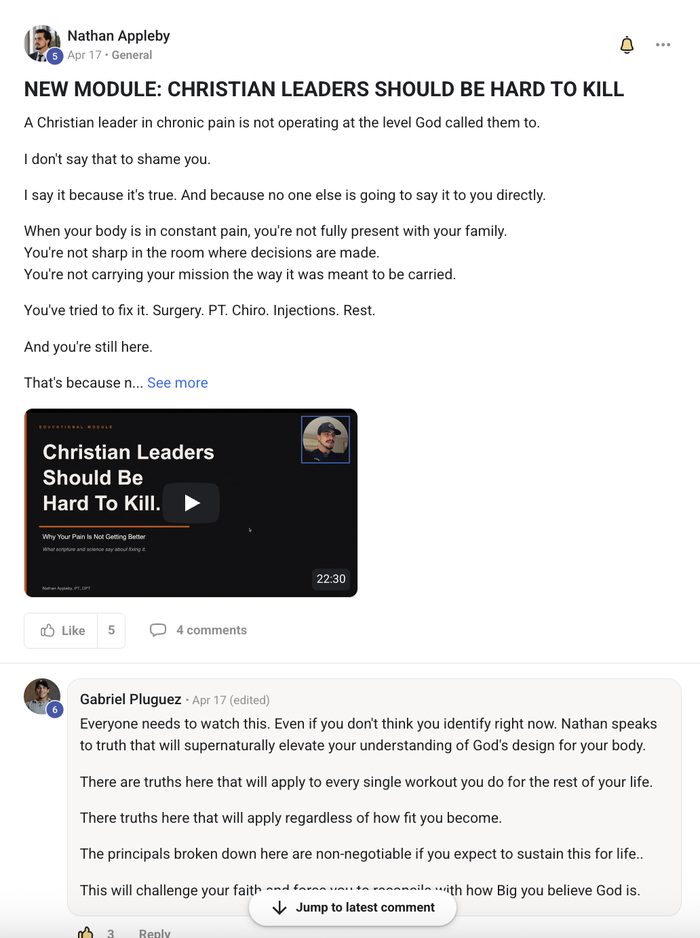 Client testimonial screenshot
